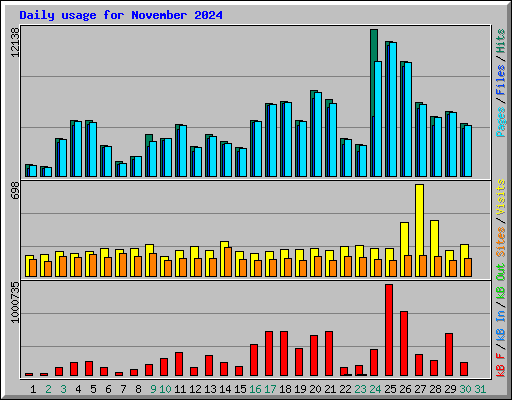 Daily usage for November 2024