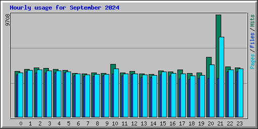 Hourly usage for September 2024