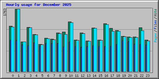 Hourly usage for December 2025